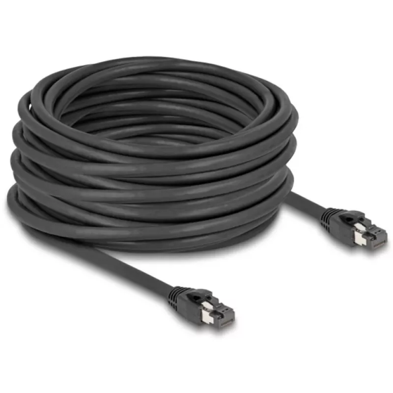 Sieťový kábel DeLOCK RJ45 Cat.8.1 15 m čierny