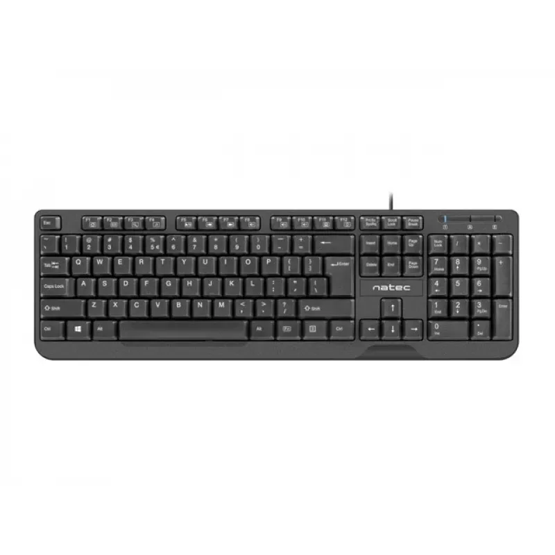 NATEC KLÁVESNICA TROUT SLIM USB, US-LAYOUT, ČIERNA