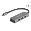 DeLOCK 63173 USB hub Type-C 5000 Mbit/s čierny