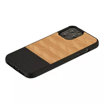 Puzdro na telefón man and wood pre iPhone 12 Pro Max — rybí chvost Nero čierna