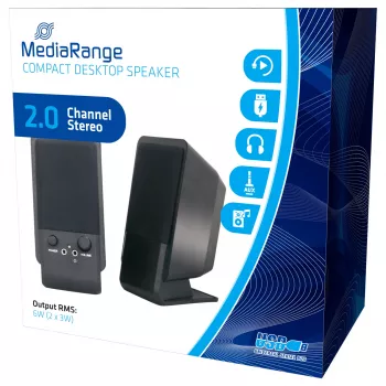 MEDIARANGE reproduktor – pre PC – 6 W (celkový výkon)