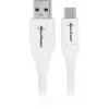 USB 3.2 Gen 2 kábel, USB-A konektor samec > USB-C konektor samec (biela, 0,5 metra)