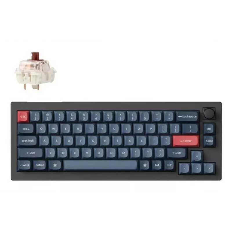 Mechanická klávesnica Keychron V2 MAX so spínačmi Gateron Jupiter Brown, čierna, US rozloženie