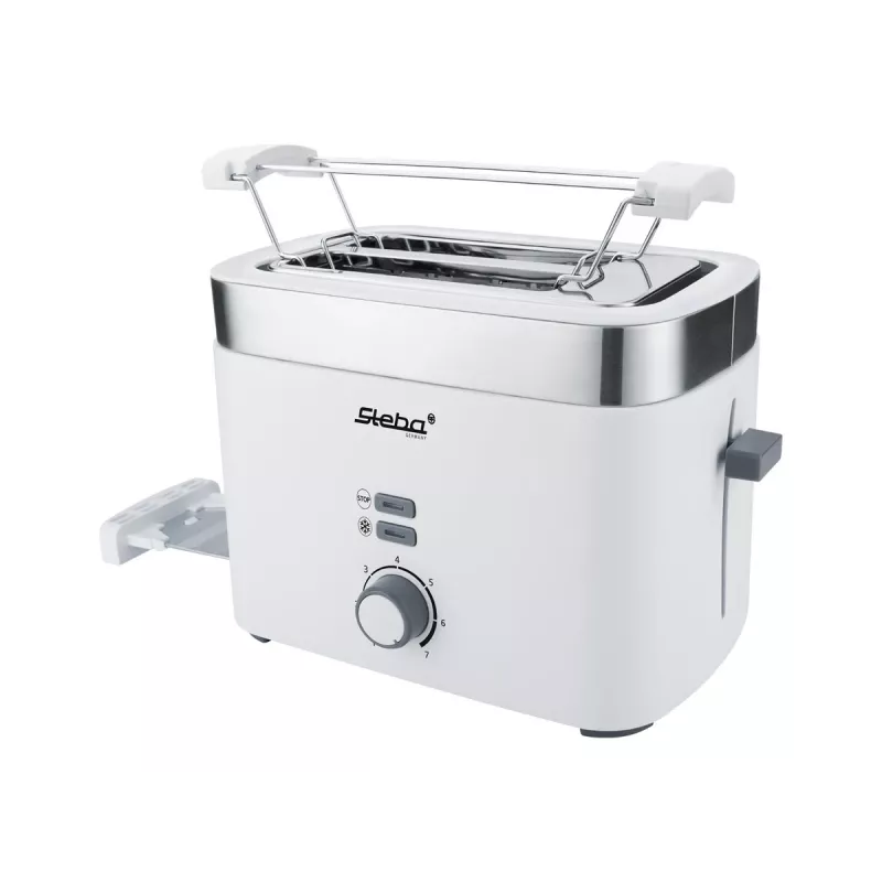 Hriankovač Steba TO 10 BIANCO 2 plátky 930 W strieborná biela