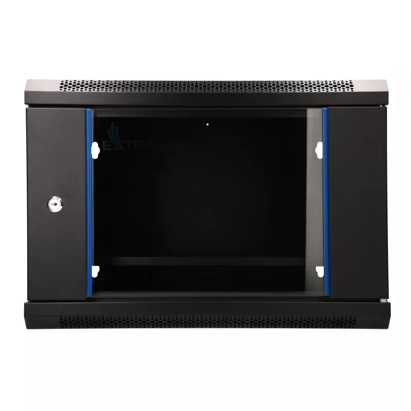 EXTRALINK LITE 6U 530X400 nástenný rack čierny s policou