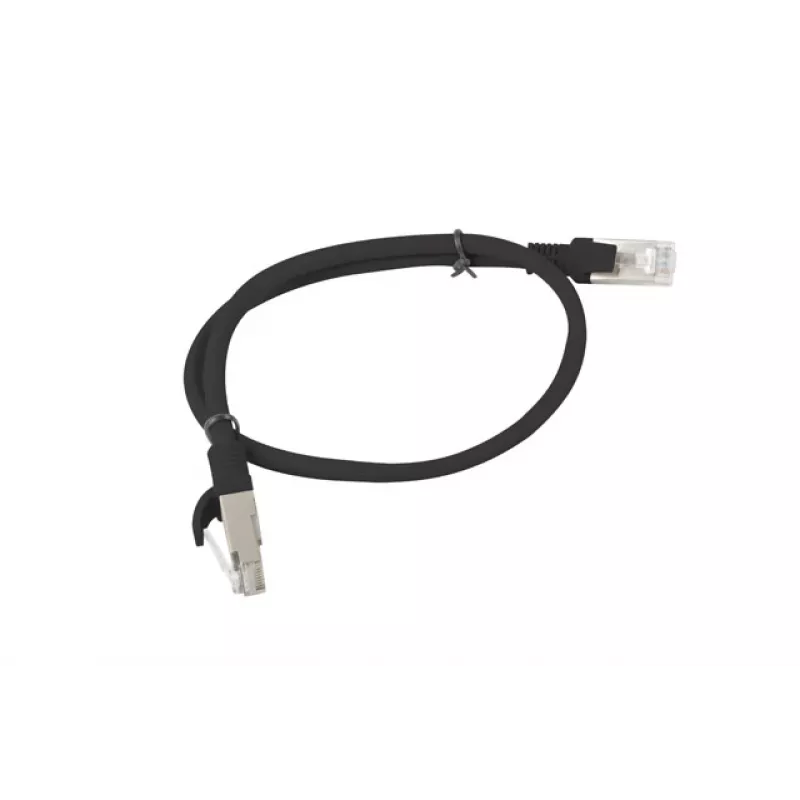 LANBERG PCU6-10CC-0050-BK patch kábel RJ45 kat. 6 UTP 0,5 m čierny