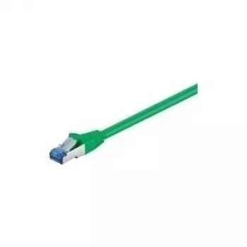 Wentronic Goobay CAT 6a patch kábel, S/FTP (PiMF), zelený, 0,5 m – LSZH bez halogénov, meď (93660)