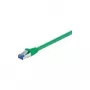 Wentronic Goobay CAT 6a patch kábel, S/FTP (PiMF), zelený, 0,5 m – LSZH bez halogénov, meď (93660)