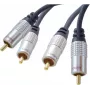 shiverpeaks sp-PROFESSIONAL audio kábel 3 m 2 x RCA modrý - chróm (SP40103)