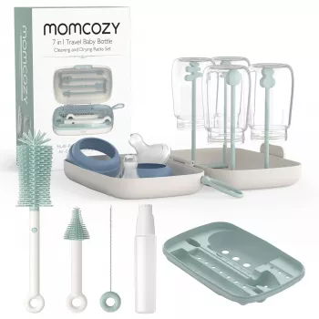 Momcozy 7-IN-1 sada kefiek na detské fľaše zelená