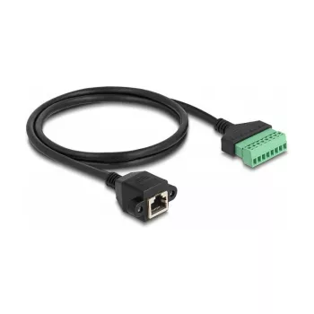 DeLOCK RJ45 kábel Cat.6 konektor samica na adaptér radových svoriek 1 m