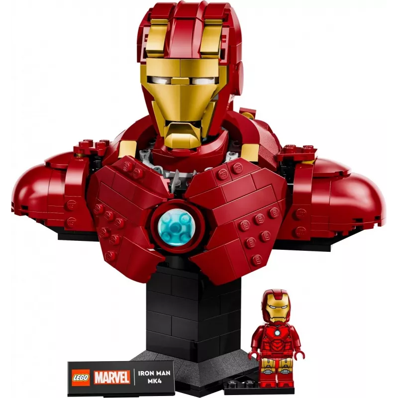 LEGO stavebnica Marvel Super Heroes Iron Man MK4 3D model, 436 dielov, obsahuje 1 minifigúrku, pre 18+