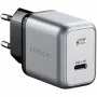 Nabíjačka pre mobilné zariadenia Satechi ST-UC30WCM-EU — univerzálna AC nabíjačka do interiéru s 1× USB-C, čierna/strieborná