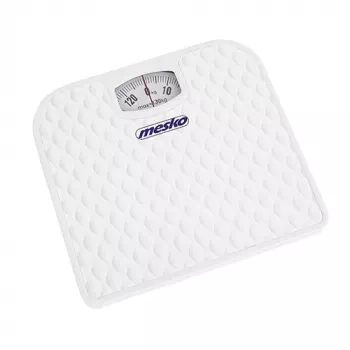 Mechanická váha Mesko MS 8160 – maximálna nosnosť 130 kg, presnosť 1000 g, biela
