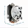 Vzduchový chladič Gembird CPU-HURACAN-ARGB-X130 12 cm čierny biely