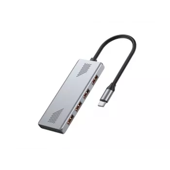 USB hub GEMBIRD UHB-CM-U310-A4-01 — 4-portový hub: 1× USB 3.1 + 3× USB 2.0, čierny