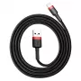 USB-A na Lightning kábel Baseus Cafule 2.4A QC 3.0, 1 m — čierny/červený