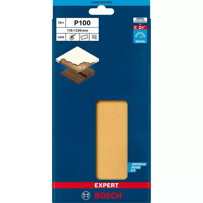 Bosch 2 608 900 875 príslušenstvo na ručné brúsenie brúsna doska 10 kusov