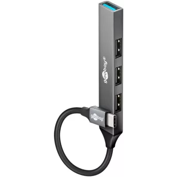 Goobay Slim 4-portový USB hub, USB-C™ na USB-A, USB 3.2 (74457)