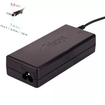 Akyga AK-ND-57 napájací zdroj pre notebook 19,5 V / 6,7 A, 130 W, konektor samec 7,4 x 5,0 mm s kolíkom, pre Dell