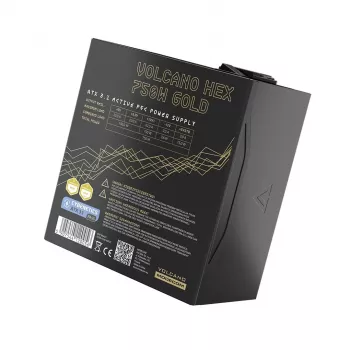Napájací zdroj MODECOM VOLCANO HEX GOLD 750W, 80 PLUS Gold, ATX 3.1, modulárny, 14 cm ventilátor