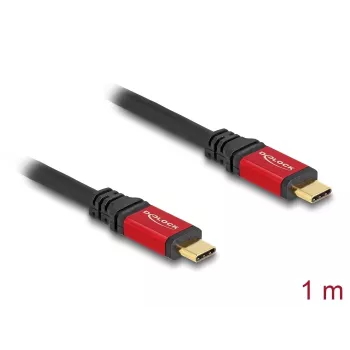 DeLOCK USB kábel USB Type-C konektor samec na konektor samec 10 Gbps PD 3.0 100 W 1 m červený kov