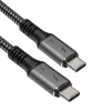 Akyga AK-USB-34 USB-C na USB-C Thunderbolt-3 kábel, 40 Gbit/s, 100 W, 1,5 m, čierna