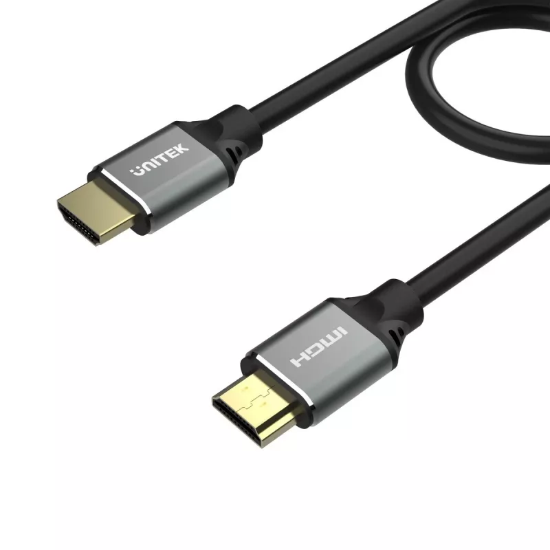 Unitek C137W kábel HDMI 2.1, 1,5 m, 48 Gbps, 8K@60Hz, 4K@120Hz, eARC, pozlátené konektory, čierny