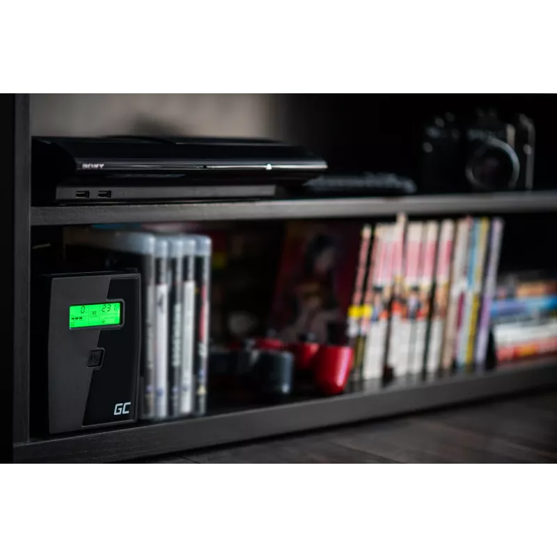Green Cell UPS01LCD záložný zdroj Line-Interactive 0,6 kVA 360 W 2 zásuvky