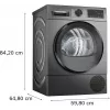 Sušička bielizne s tepelným čerpadlom Bosch WQG245DXSN 9 kg