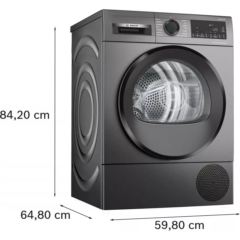 Sušička bielizne s tepelným čerpadlom Bosch WQG245DXSN 9 kg