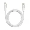 Kábel USB-C na USB-C IBOX IKUTC1W 1 m, USB 2.0, 3 A, biely, textilný oplet