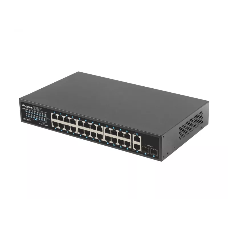 Neřízený switch Lanberg RSGE-24P-2GE-2S-250 24 portov rack montáž