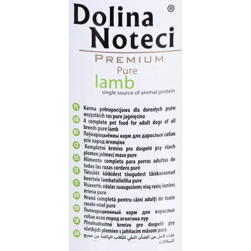 Dolina Noteci Premium čisté jahňacie - mokré krmivo pre psov - 400g