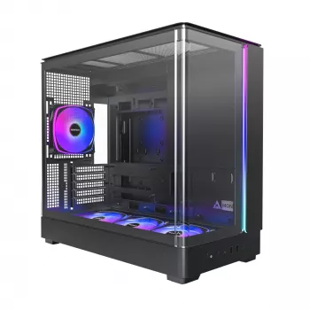 PC skriňa Montech KING 15 PRO čierna — Midi-Tower pre micro ATX / Mini-ITX