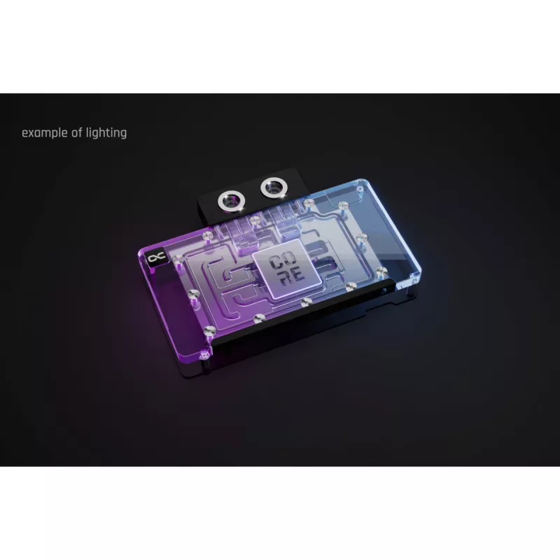 Vodný chladič grafickej karty Alphacool RTX 5080 Phoenix transparentný strieborný s backplate