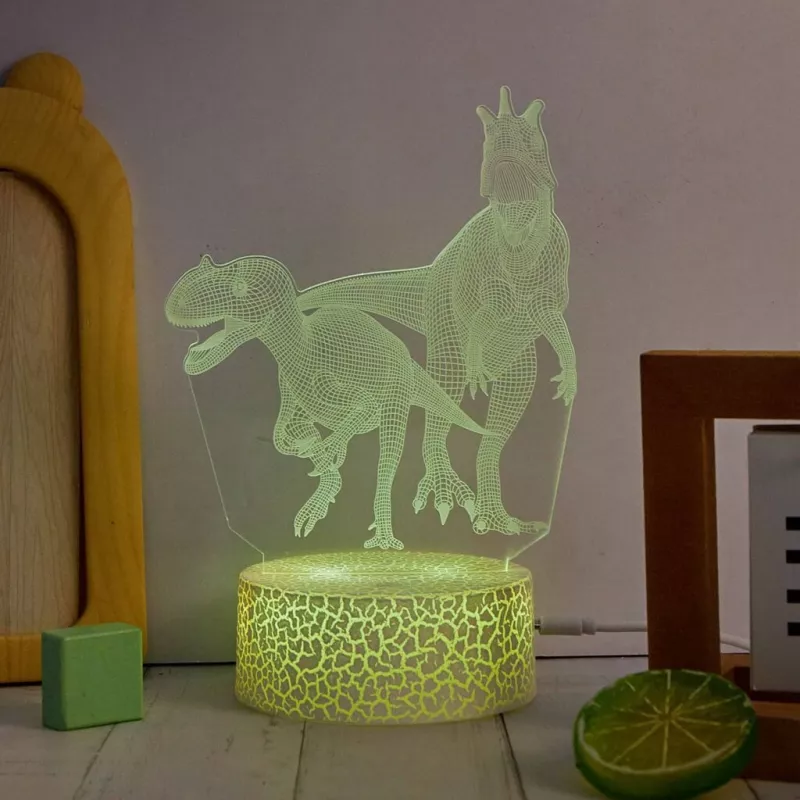 Stolná LED lampa MANTA SNL117RGB RGB 3D dinosaurus svetelná dekorácia
