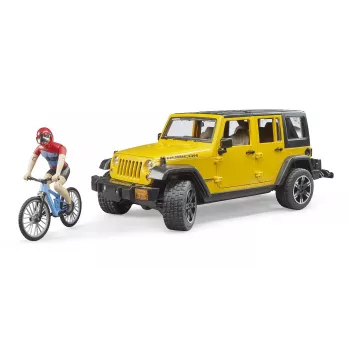 Hračkárske auto Jeep BRUDER 02543 pre tému horské bicykle a cyklisti, ABS, viacfarebné, od 4 rokov