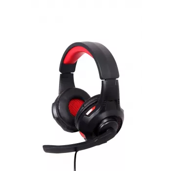 Káblový herný headset GEMBIRD GHS-U-5.1-01 — Over-Ear, podpora 5.1, 20–20 000 Hz, 2 m kábel, červená/čierna