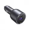Ugreen 130W 3-portová rýchlonabíjačka do auta sivá