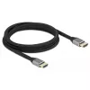 Delock Ultra High Speed HDMI kábel 48 Gbps 8K 60 Hz sivý 2 m certifikovaný