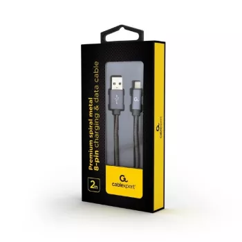 Lightning kábel Cablexpert CC-USB2S-AMLM-2M-BG