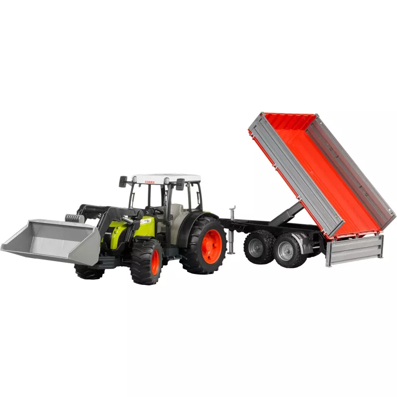 Hračkársky traktor Bruder Claas Nectis 267 F so sklápacím prívesom