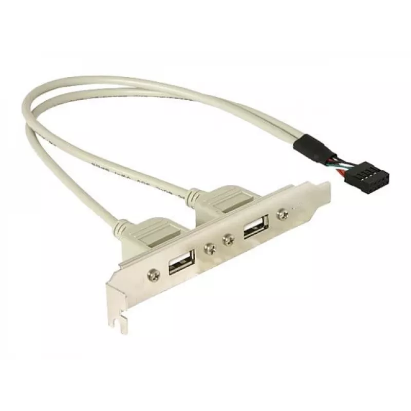 Slotbracket 1x interný USB 5-pin na 2x externé USB 2.0 DeLOCK 71000