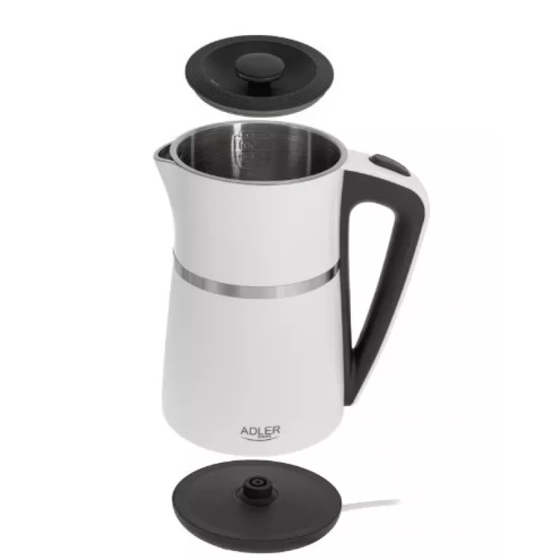 Kanvica Adler 1,7 l 1355 W biela dvojstenná