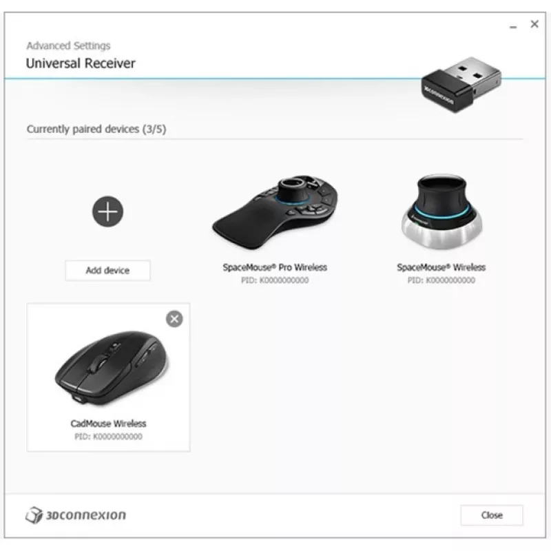 3DCONNEXION univerzálny prijímač