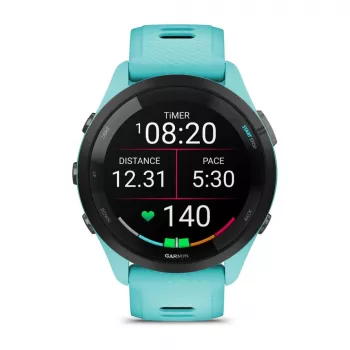 Garmin Forerunner 265 3,3 cm (1,3 palca) AMOLED 46 mm digitálne 416 x 416 pixelov dotyková obrazovka čierna, modrá Wi-Fi GPS (satelit)