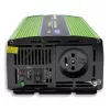 Automobilový menič Qoltec Monolith 1200 W zelený 12 V