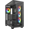 ELITE SHARK CA500, skriňa tower čierna, 2x tvrdené sklo