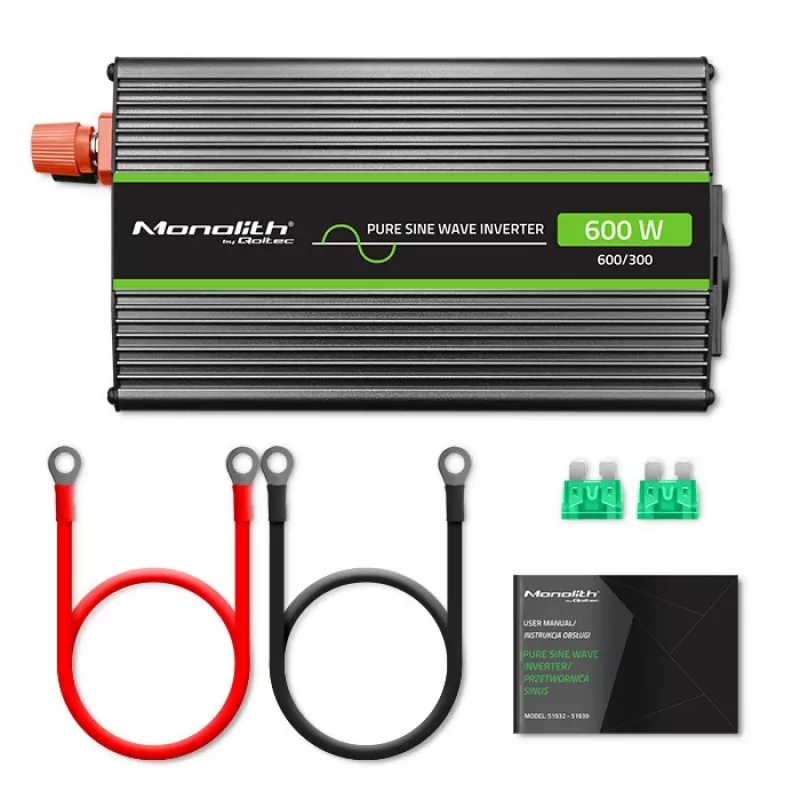 Qoltec Monolith menič napätia do auta 600 W 12 V